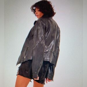 Mauritius New black leather Else RF jacket